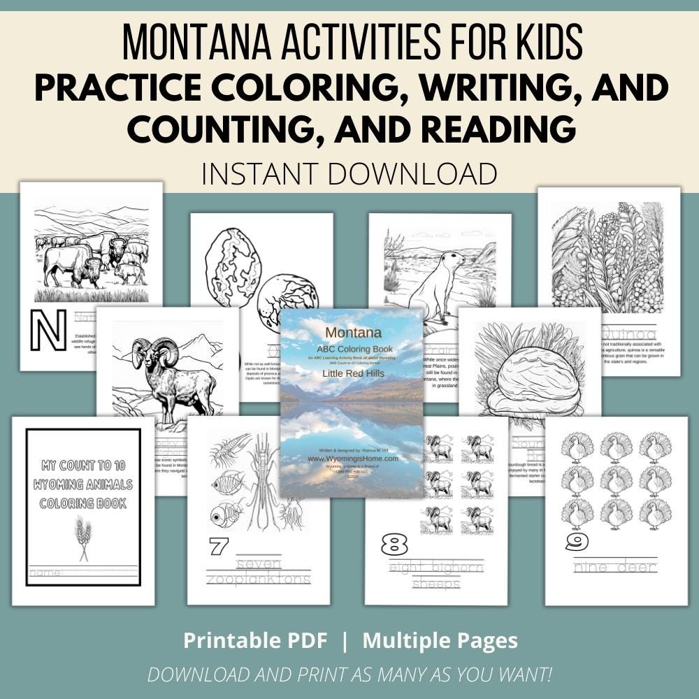 Montana ABC Coloring Book