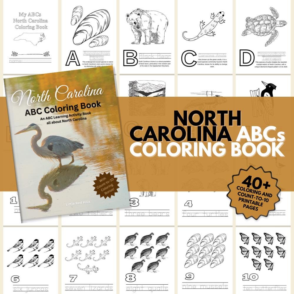 North Carolina ABCs Coloring Book