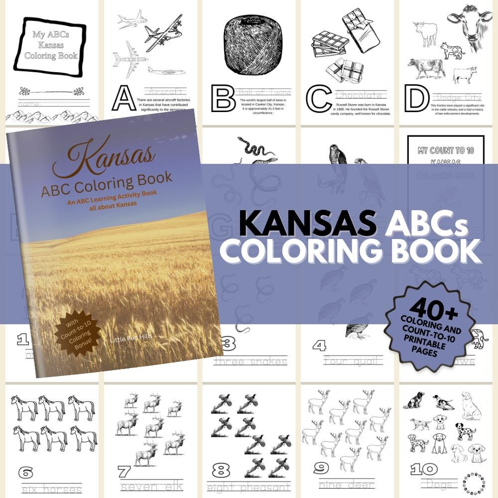 Kansas ABCs Coloring Book