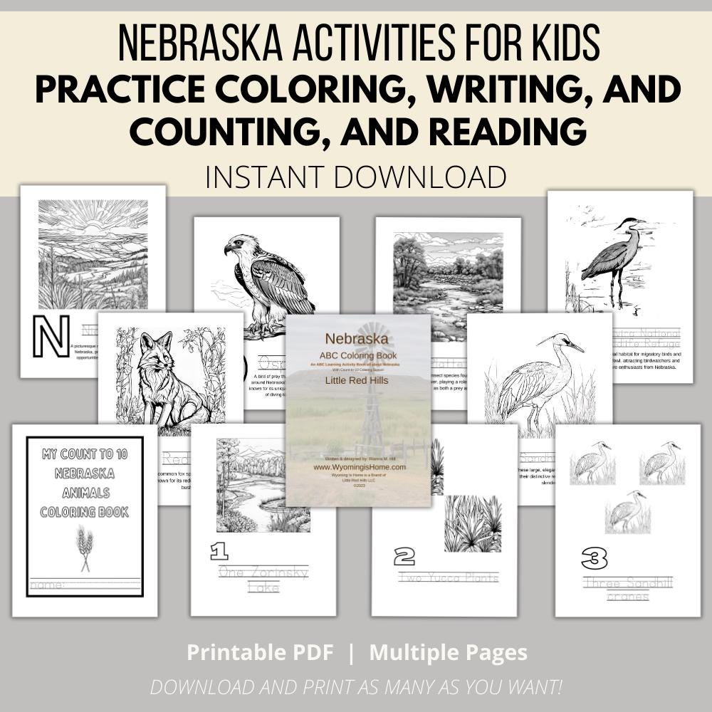 Nebraska ABCs Coloring Book
