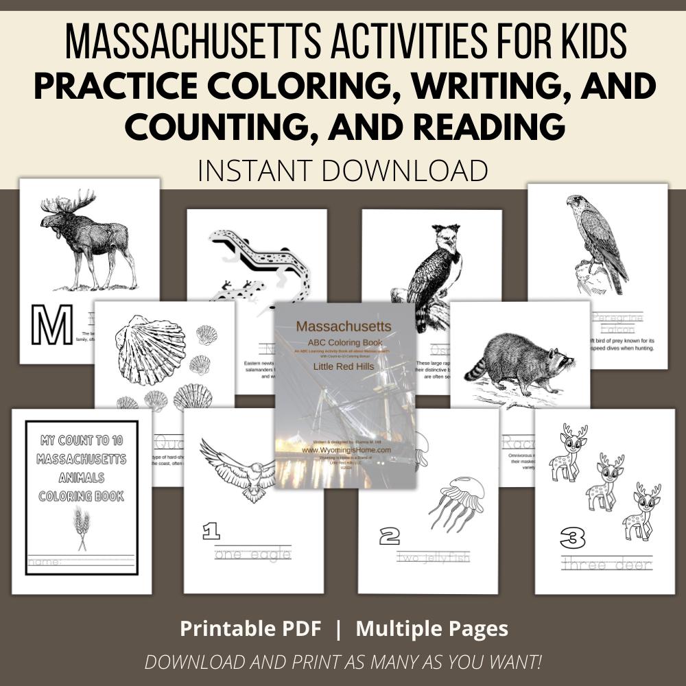 Massachusetts ABCs Coloring Book