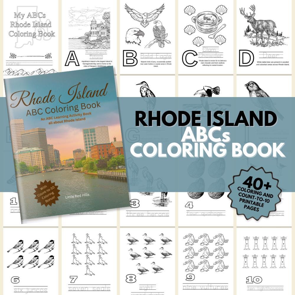 Rhode Island ABCs Coloring Book