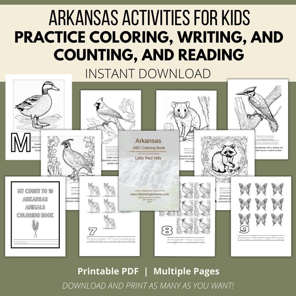 Arkansas ABCs Coloring Book