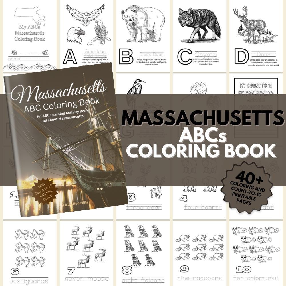 Massachusetts ABCs Coloring Book