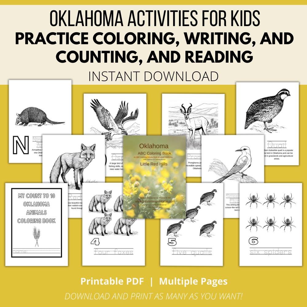 Oklahoma ABCs Coloring Book