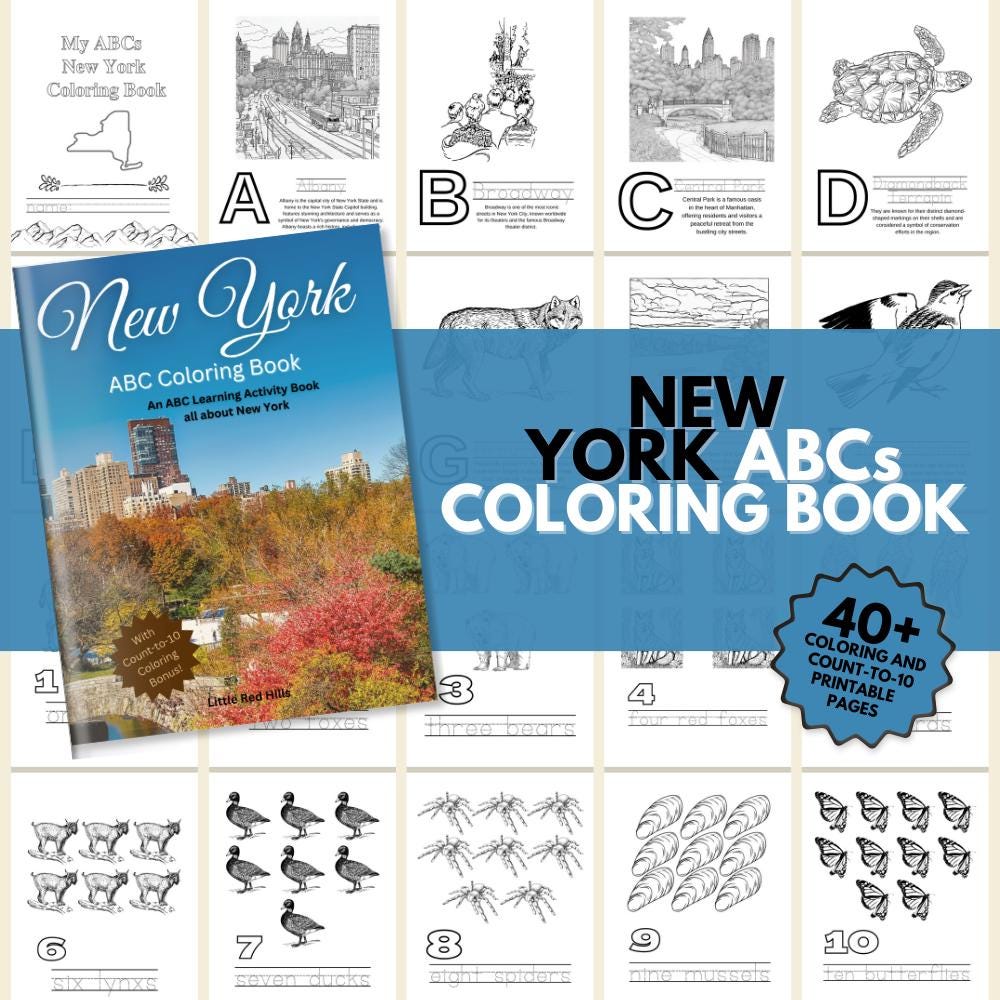 New York ABCs Coloring Book