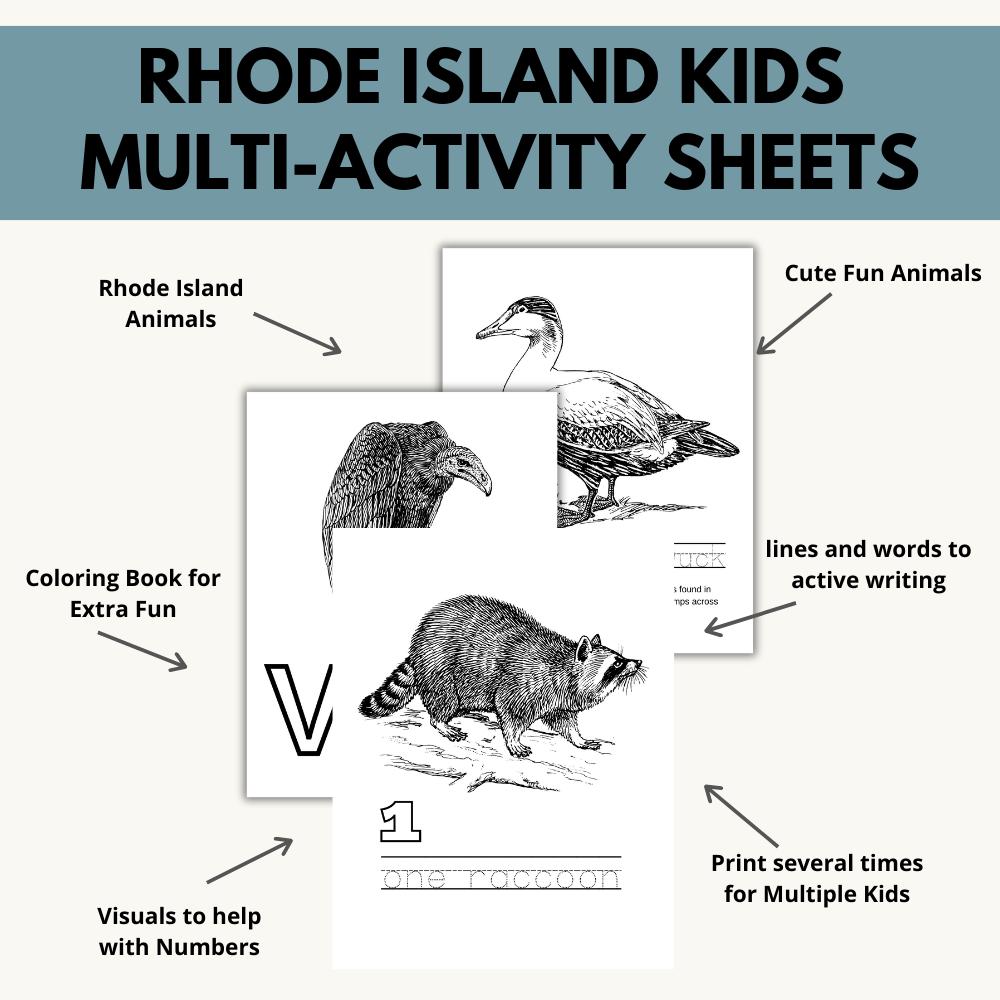 Rhode Island ABCs Coloring Book