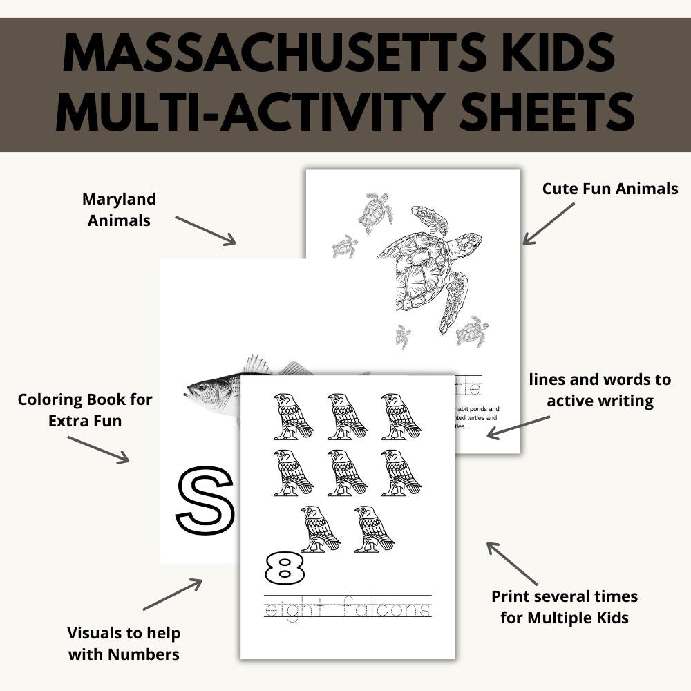 Massachusetts ABCs Coloring Book