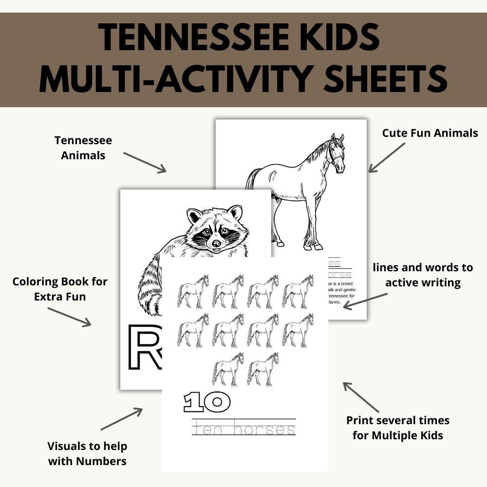 Tennessee ABC Coloring Book