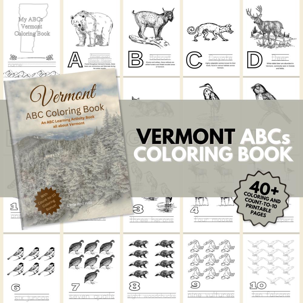 Vermont ABCs Coloring Book