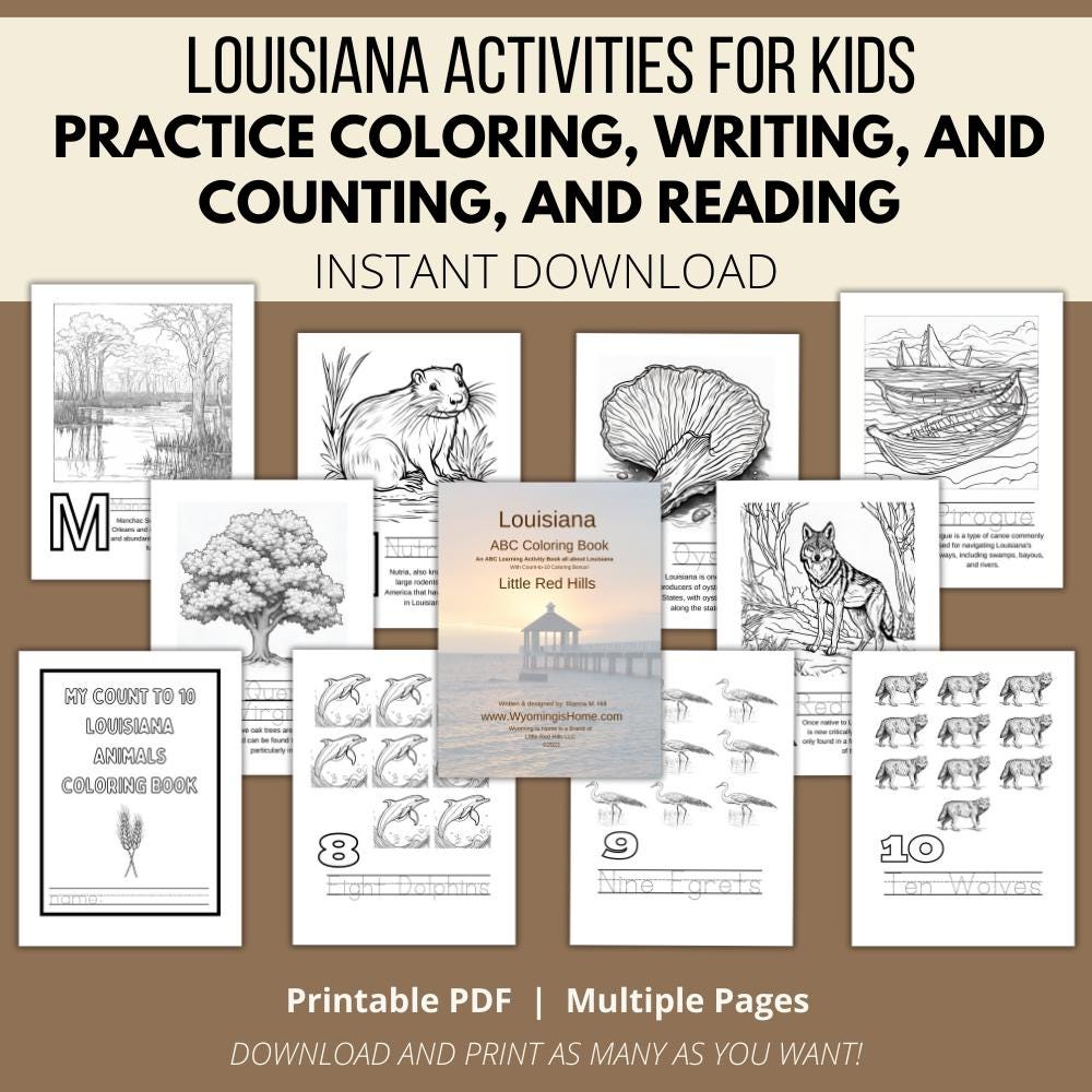 Louisiana ABCs Coloring Book
