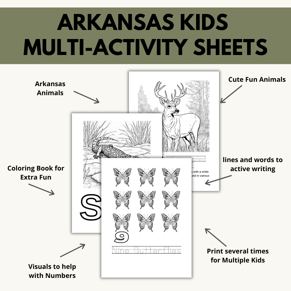 Arkansas ABCs Coloring Book