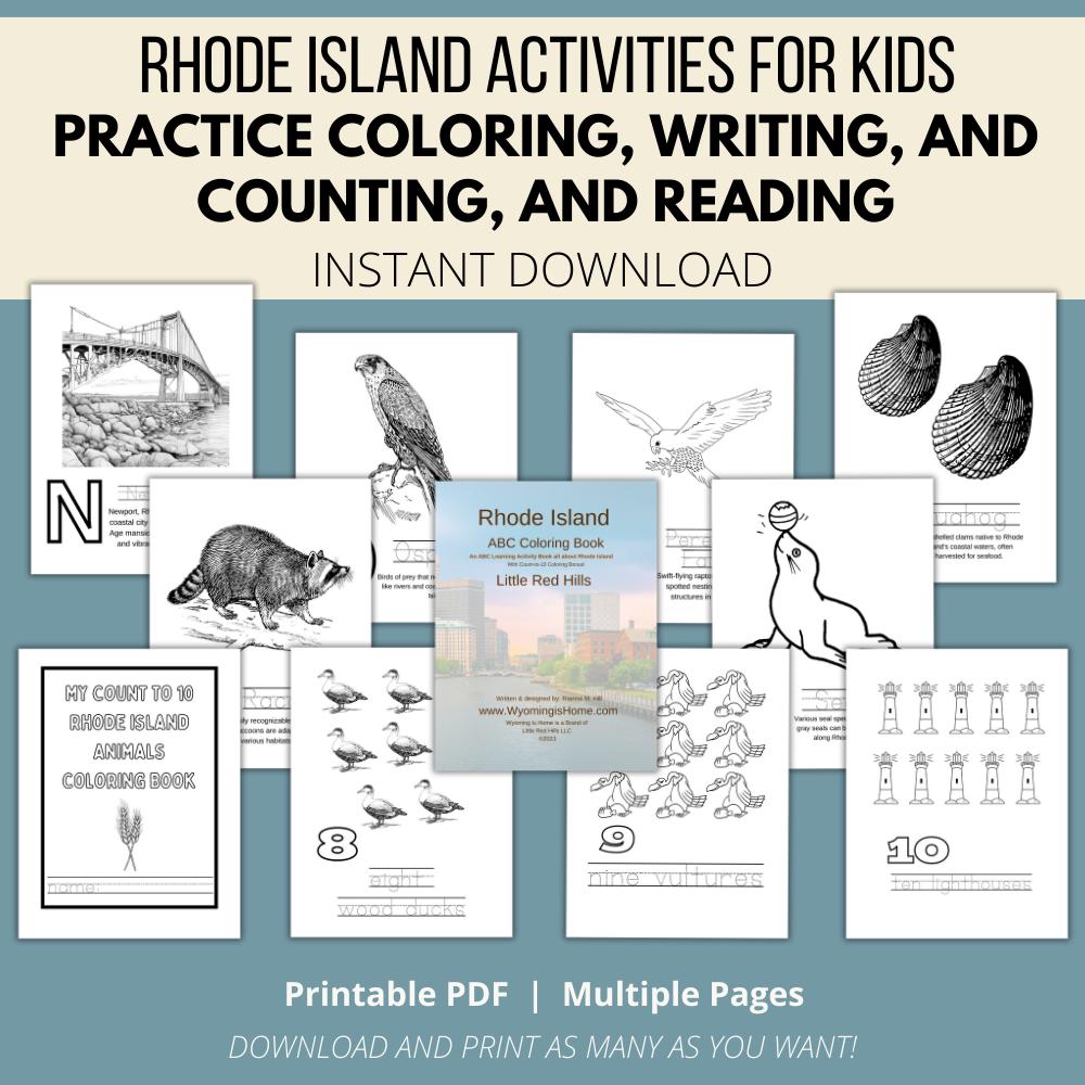Rhode Island ABCs Coloring Book