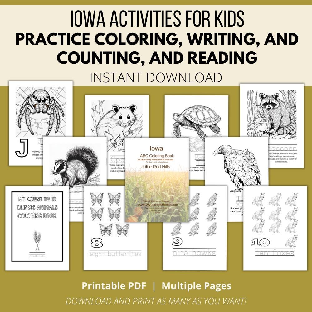 Iowa ABCs Coloring Book