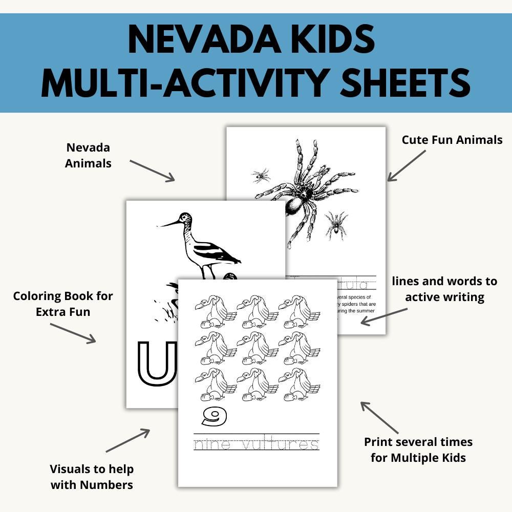 Nevada ABCs Coloring Book