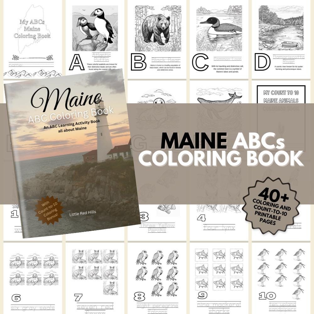 Maine ABCs Coloring Book