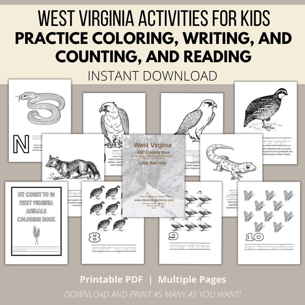 My West Virginia ABCs Coloring Book