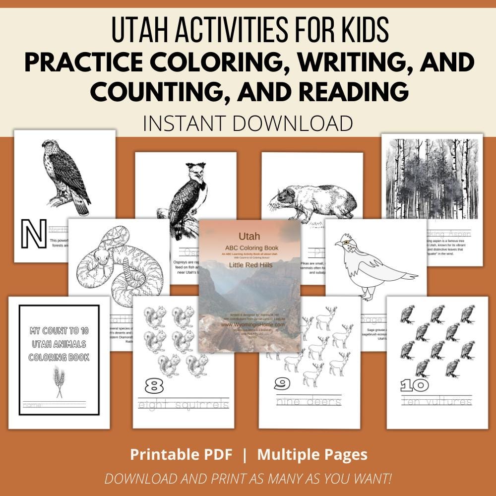 Utah ABCs Coloring Book