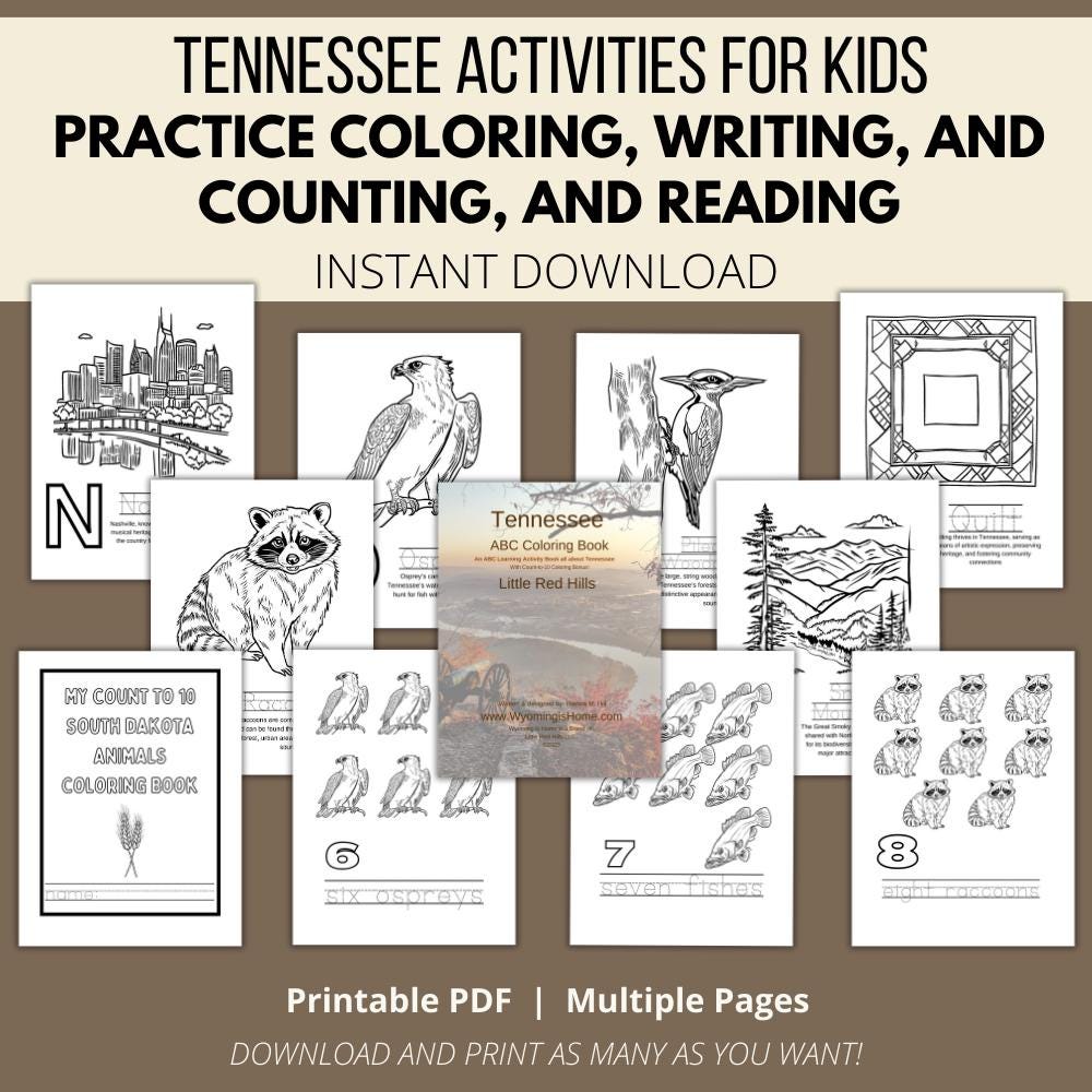 Tennessee ABC Coloring Book