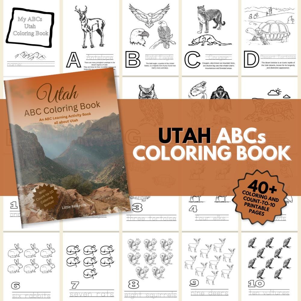 Utah ABCs Coloring Book