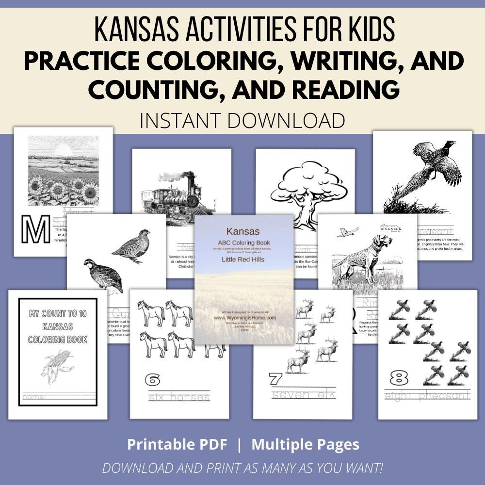 Kansas ABCs Coloring Book