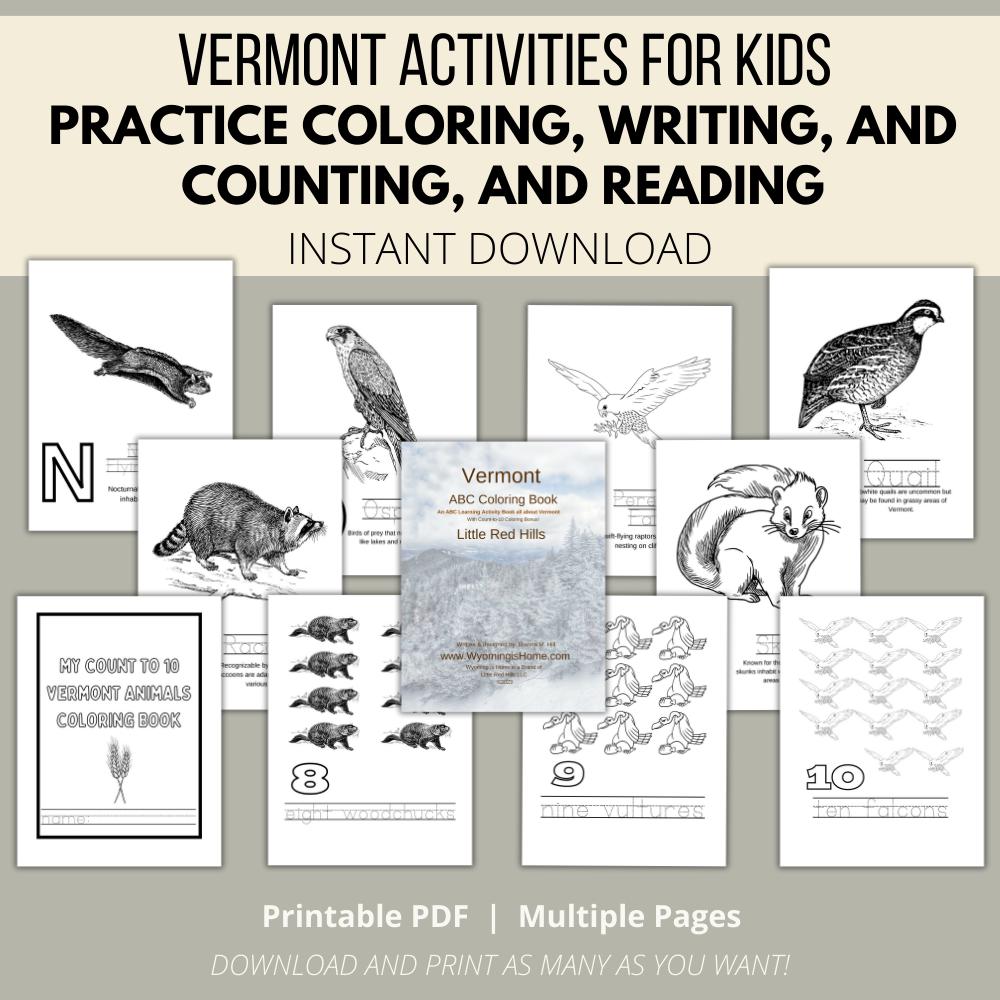 Vermont ABCs Coloring Book