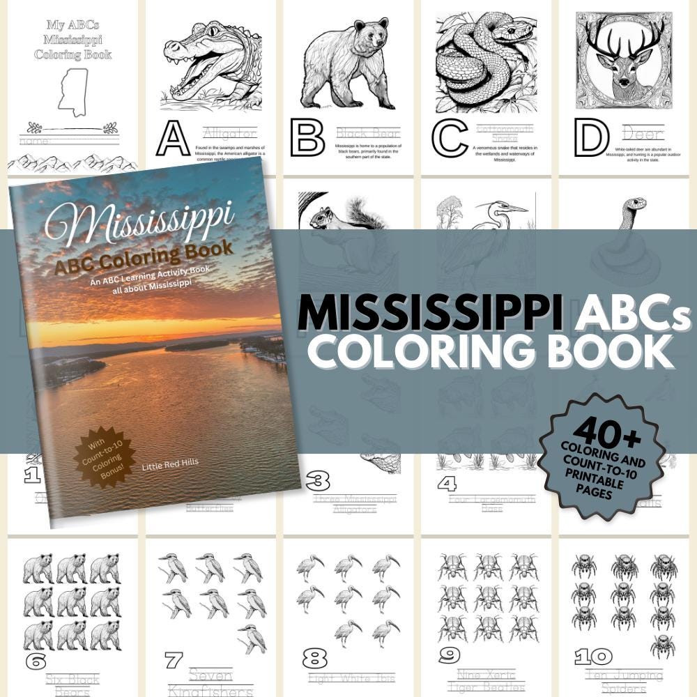 Mississippi ABCs Coloring Book