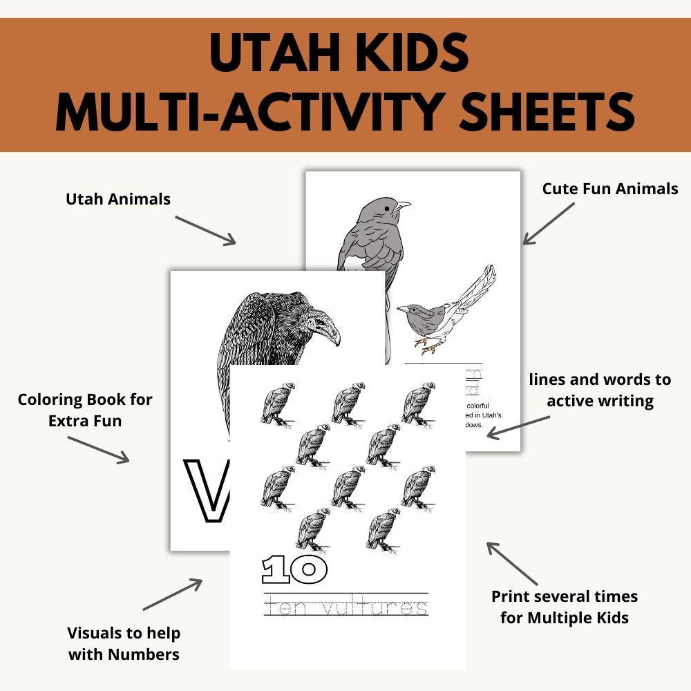 Utah ABCs Coloring Book