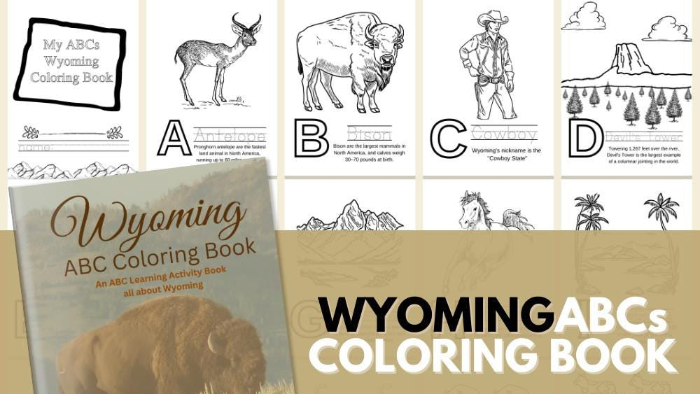 Wyoming ABC Coloring Book