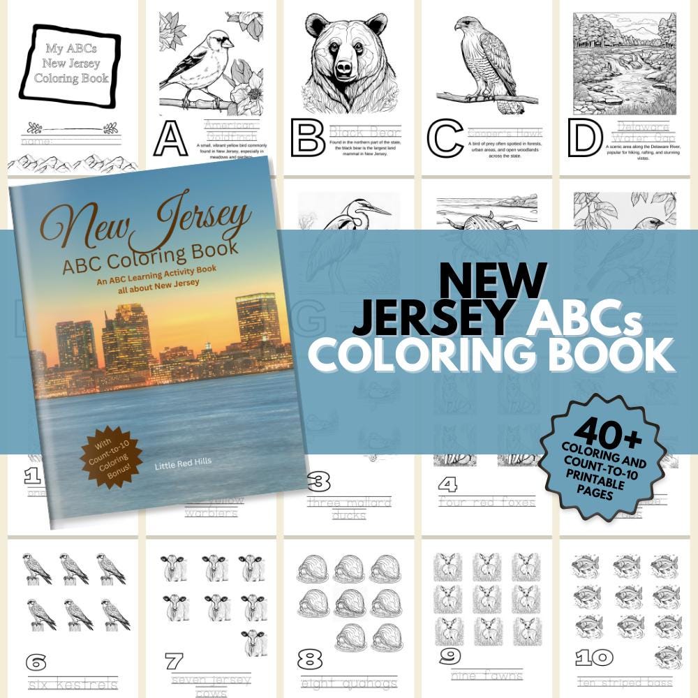New Jersey ABCs Coloring Book