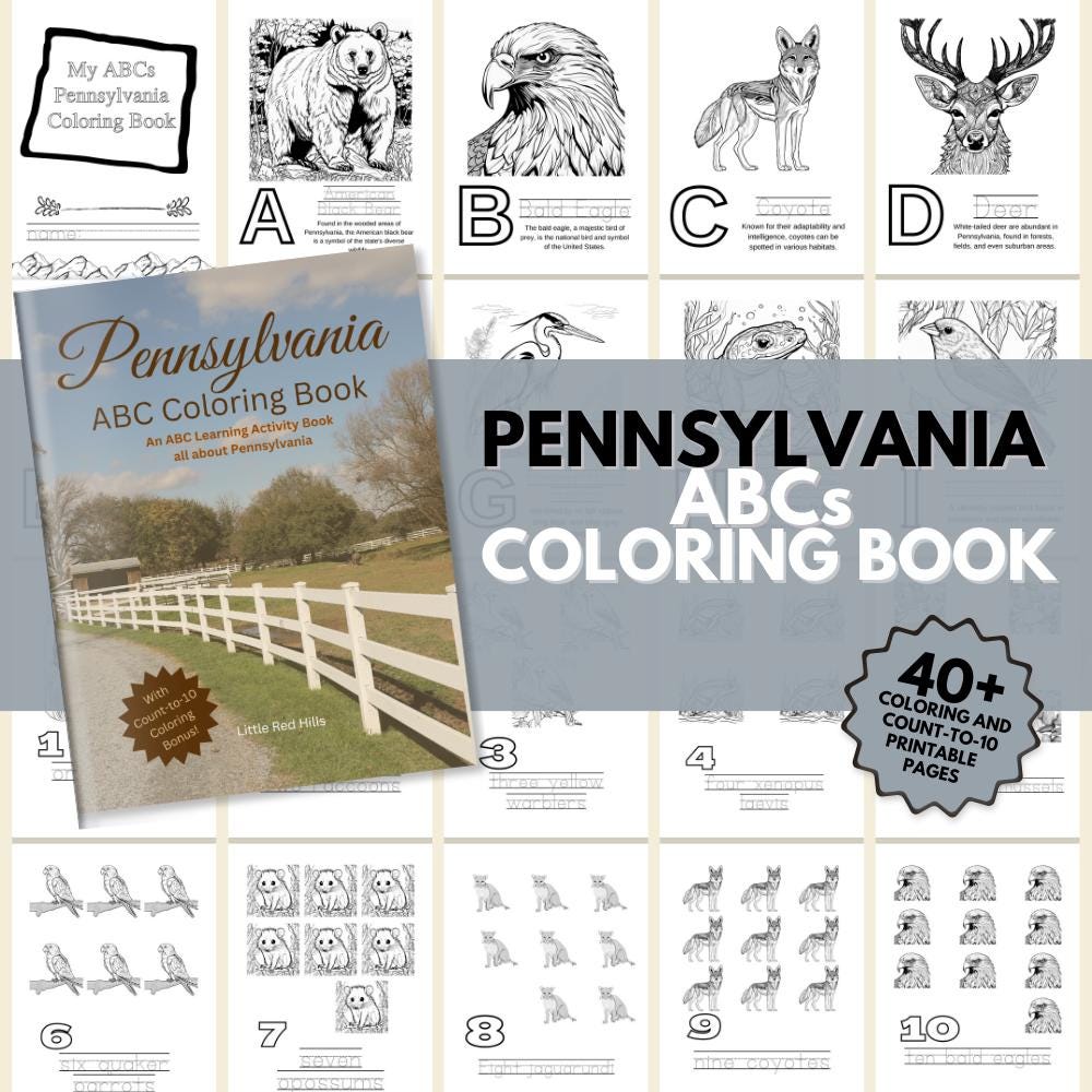 Pennsylvania ABCs Coloring Book