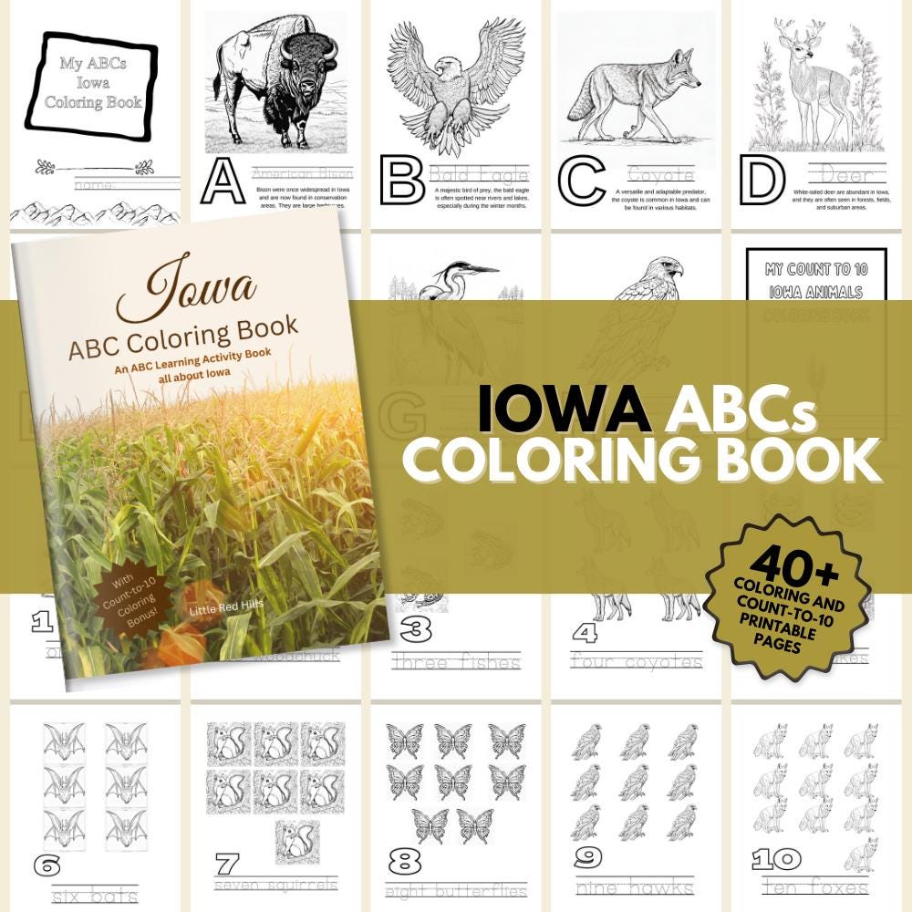 Iowa ABCs Coloring Book