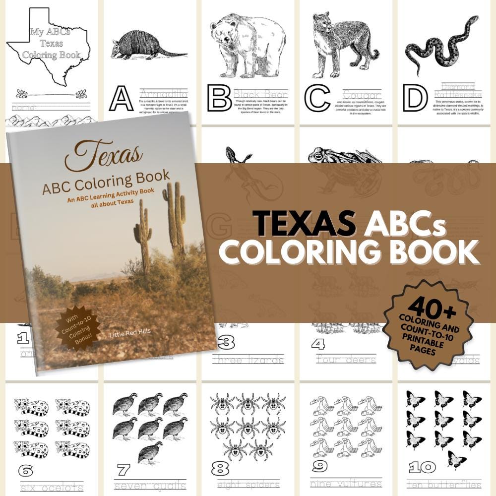Texas ABCs Coloring Book