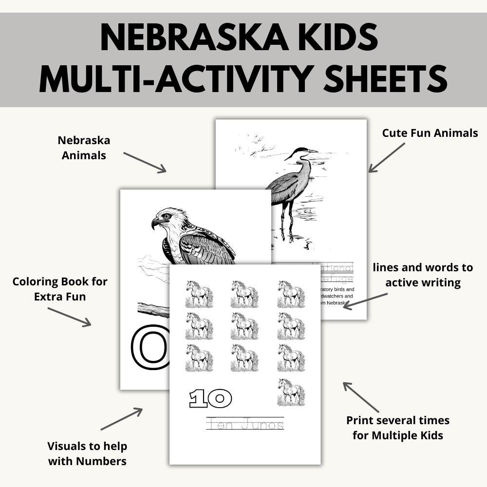 Nebraska ABCs Coloring Book