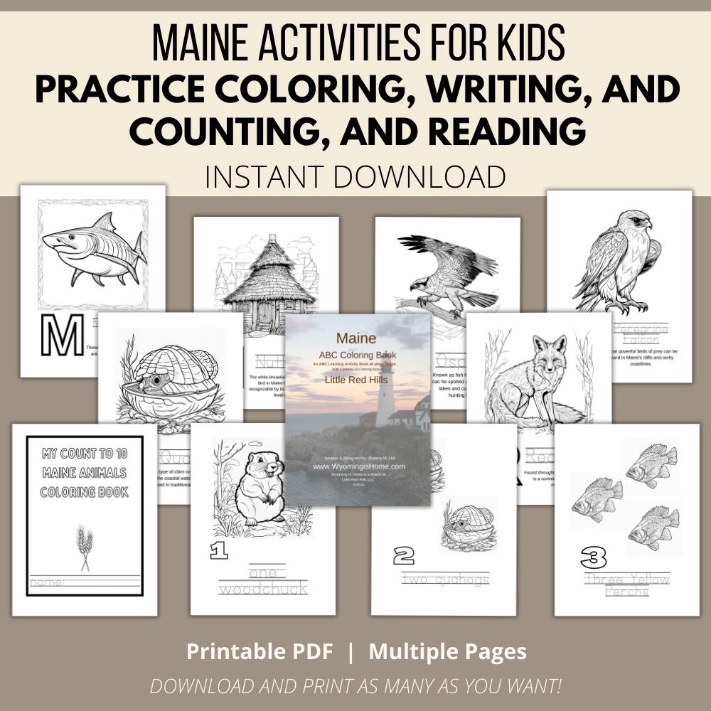 Maine ABCs Coloring Book