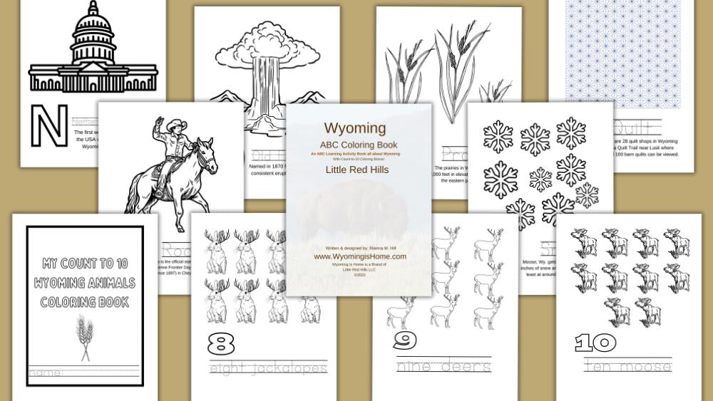 Wyoming ABC Coloring Book