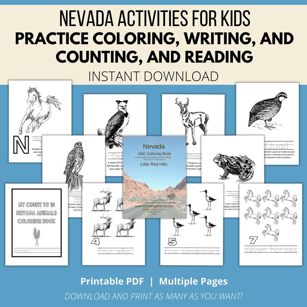 Nevada ABCs Coloring Book