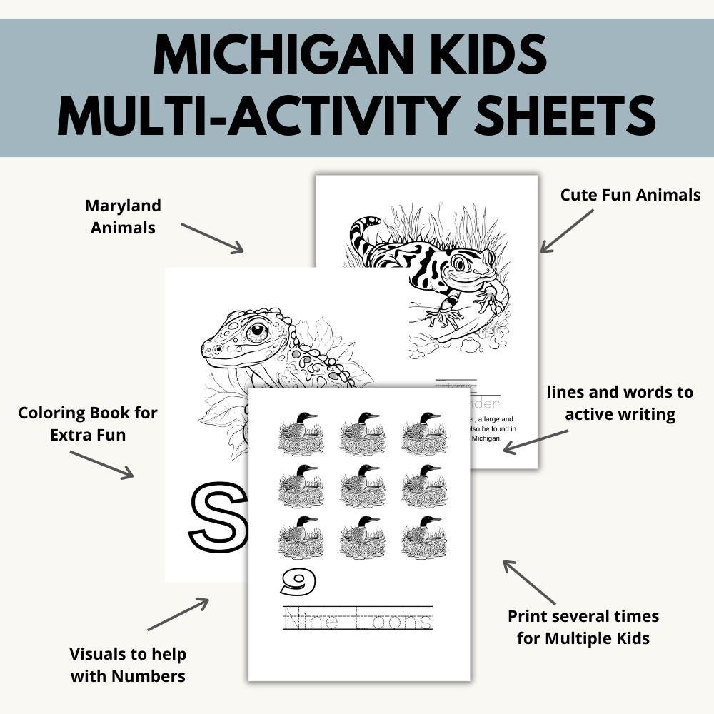 Michigan ABCs Coloring Book