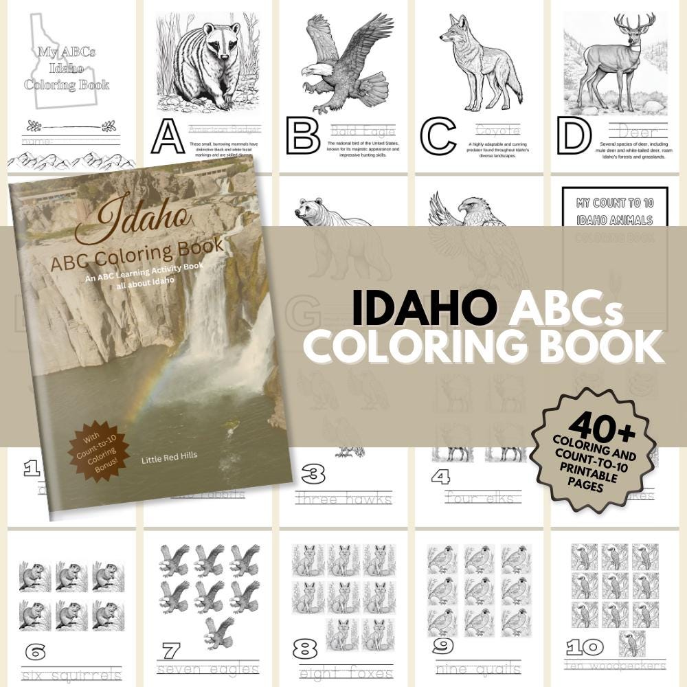 Idaho ABCs Coloring Book