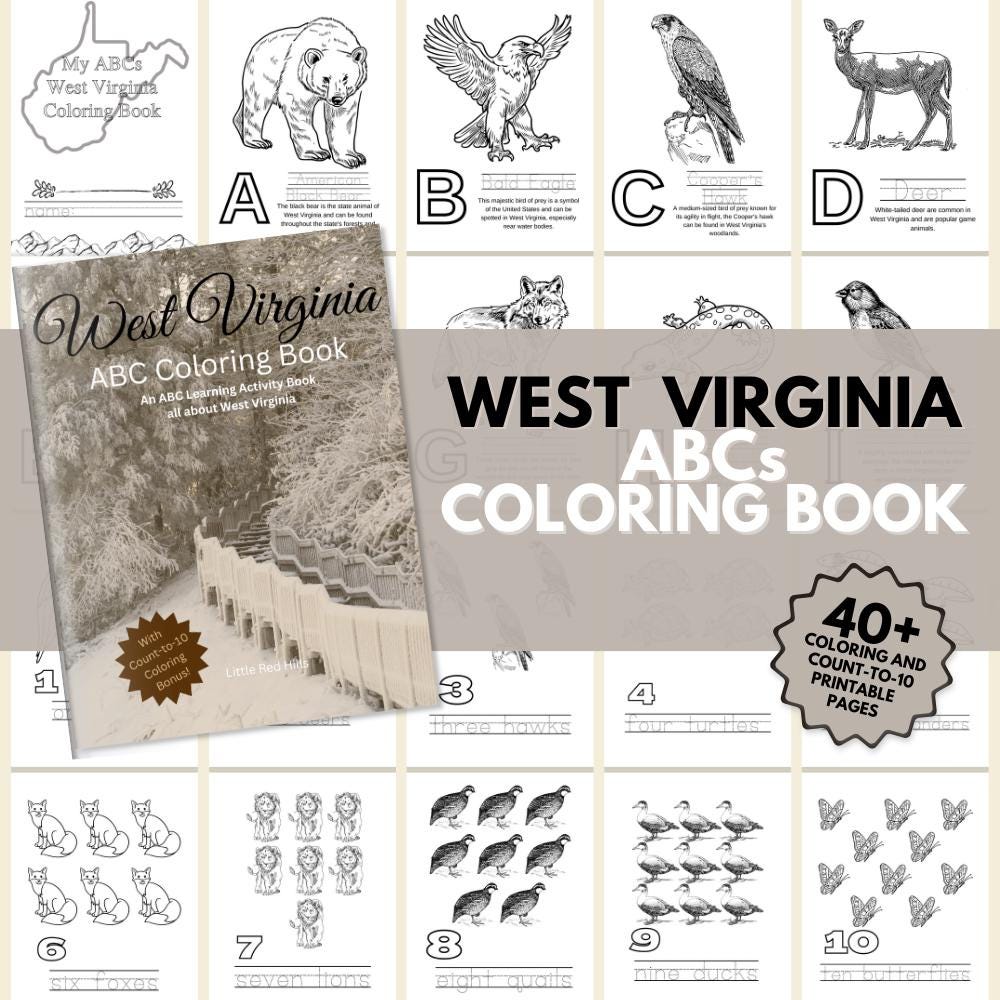 My West Virginia ABCs Coloring Book