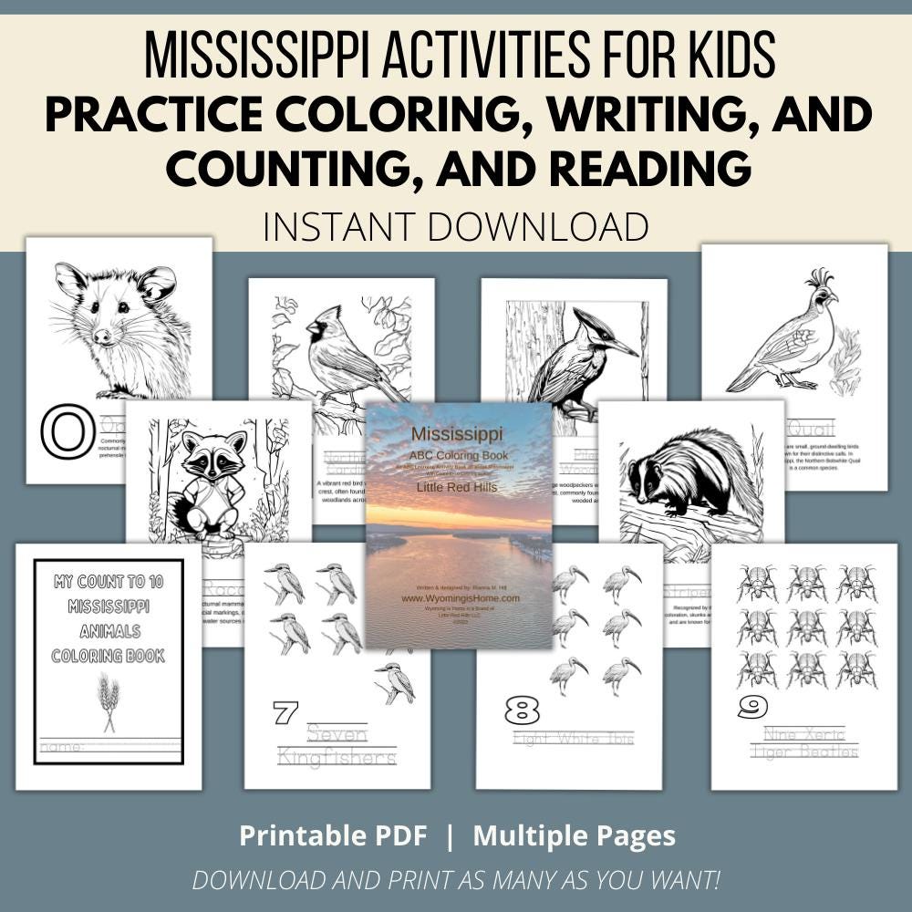 Mississippi ABCs Coloring Book