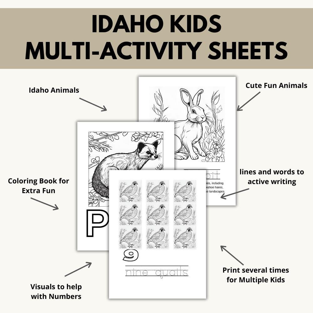 Idaho ABCs Coloring Book